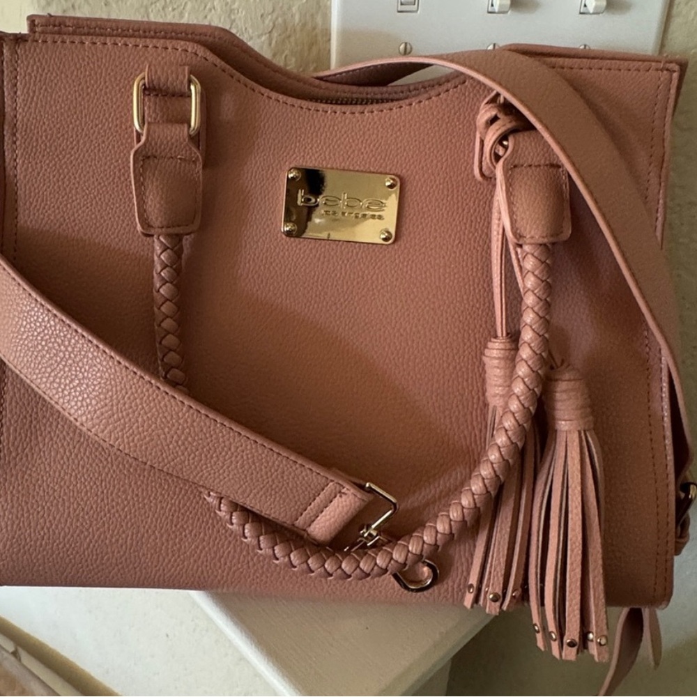 Pink Bebe Natalia Tassel Blush Bag NWT